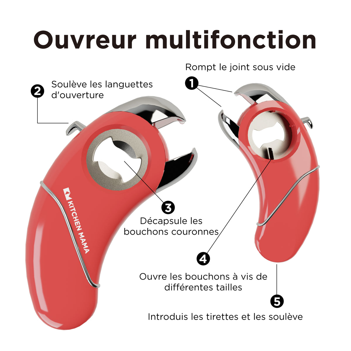 AC02600-Ouvre-bocal réglable ouvre-bouteille multifonction en acier AC02600-Ouvre-bocal réglable ouvre-bouteille multifonction en acier